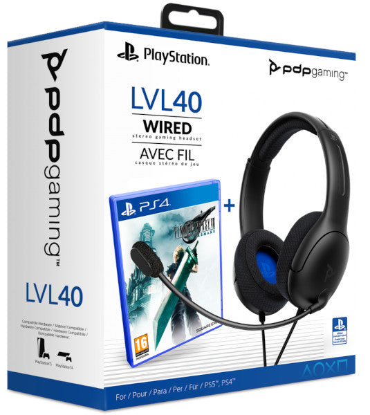 Pdp Lvl 40 Wired Stereo Gaming Headset BLACK (NEGRO) + FF VII (PS5) Pdp Lvl 40 Wired Stereo Gaming Headset BLACK (NEGRO) + FF VII (PS5)